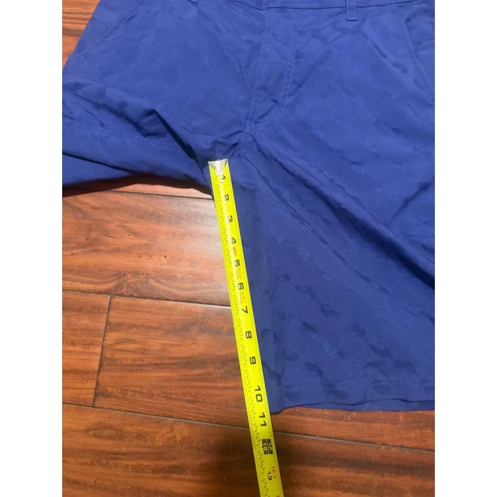 Lululemon Commission Shorts Mens 34 Blue Paisley Jacquard Golf Athletic Casual